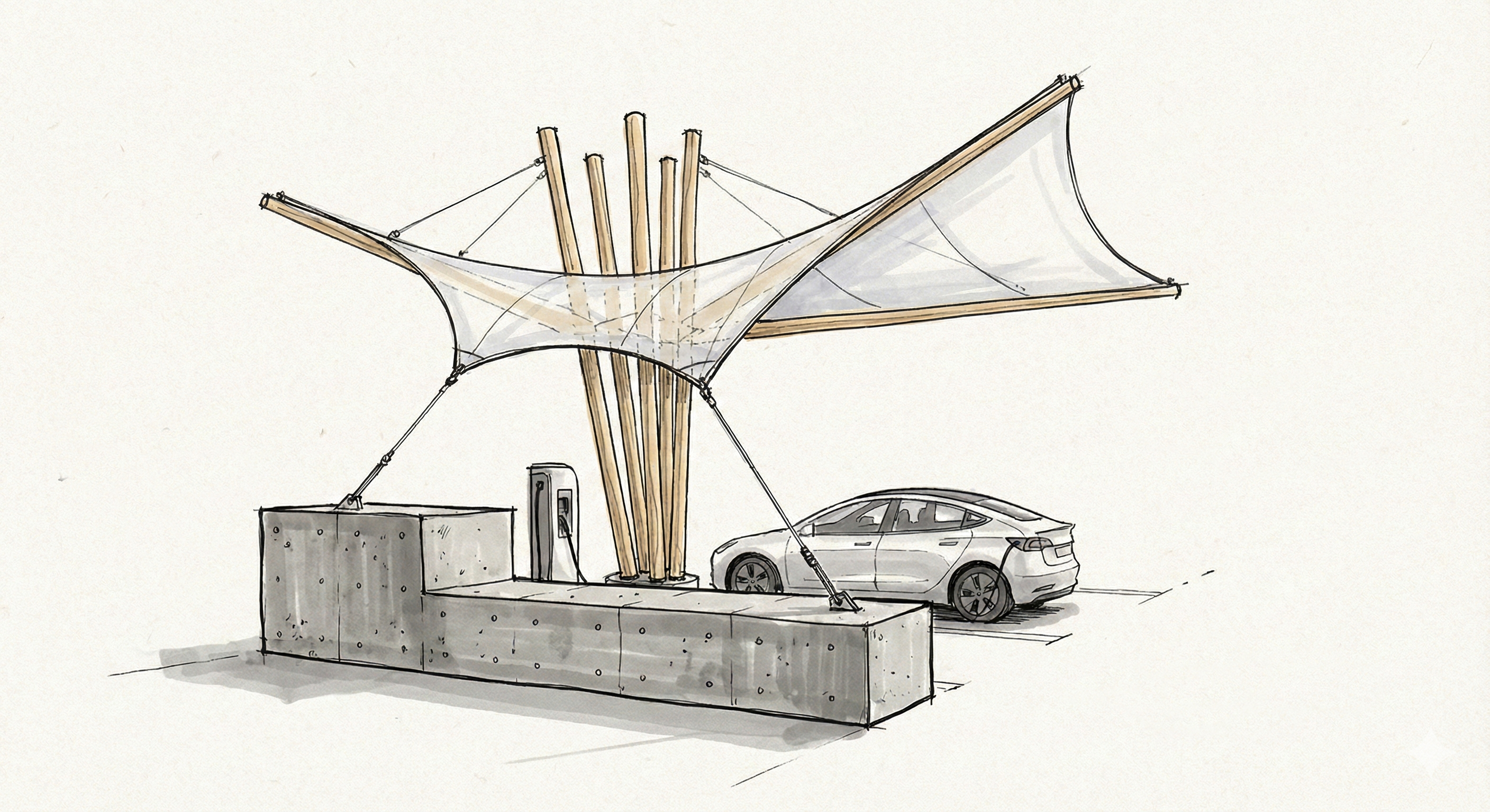 E-Şarj İstasyonu Kanopisi